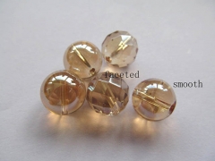 high quality champagne quartz beads, 10mm 5strands 16inch strand,round ball faceted crystal gergous 