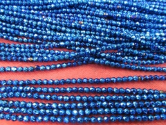 wholesale 5strands 2 3 4 6 8mm Hematite gem Titanium plated ,round ball faceted blue silver,gold,gun