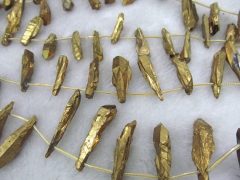 high quality 15-30mm 5strands Titanium AB quartz crystal freeform spikes points drilled briolettes j