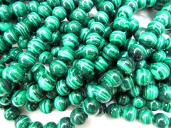 AA grade 10mm16inch genuine malachite round ball dark green gemstone jewelry bead