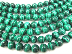 AA grade 10mm16inch genuine malachite round ball dark green gemstone jewelry bead