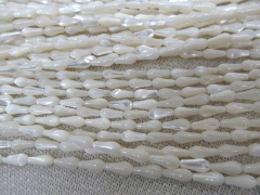 FREE SHIP--10strands genuine MOP shell Bergius,mother of pearl drop rice egg white coffee assortment