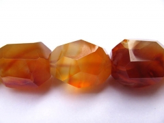 wholesale 13-18mm bulk genuine carnelian gemstone nuggets freeform faceted faceted jewelry beads --2