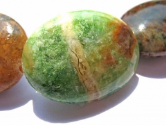 batch genuine green opal beads 15x20mm 5strands 16inch strand ,high quality oval egg green brown jew