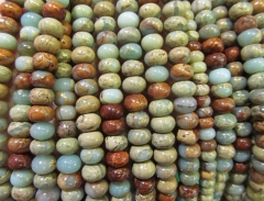 High Quality 2strands 4-12mm Natural Aqua Terra Jasper DIY beads rondelle abacus wheel heishi rainbo