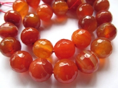 2strands 4-14mm agate bead round ball faceted crimson red assortment jewelry beads