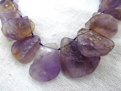 15-35mm 16inch high quality genuuine rock citrine pink ametrine purple quartz freeform teardrop matt