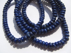 high Quality 4x6-10x16mm full strand lapis lazulite gems Rondelle Abacus pinwheel blue loose bead