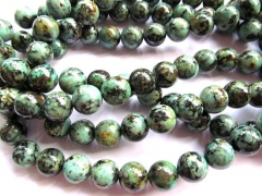 wholesale Affrical natural turquoise semi precious round ball jewelry beads 4-16mm full strand