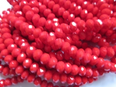 20%off--10strands 3x4 4x6 5x8 6x10mm crystal like charm craft bead rondelle abacus faceted crimson c