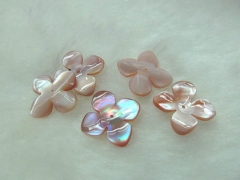 high quality 15mm 50pcs MOP shell mother of pearl florial flowers petal white mixed cabochons beads