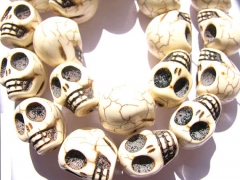 wholesale high quailty turquoise beads skeleton skull cream white assortment jewelry beads 13x18mm 5