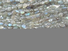 AA grade 6x9mm full strand genuine labradorite beaded freeform oval faceted flashy jewelry bead