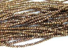 high quality 5strands 3x4 4x6 5x8 6x10mm Crystal like crystal beads Rondelle Abacus Faceted Ocean bl