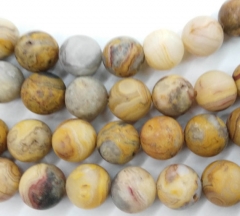 5strands 4 6 8 10 12mm Natual Crazy Agate Carnerial chalcendony bead Gem Round Ball crab matte mixed