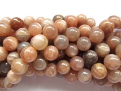 btach 6strands 8mm natural sunstone gemstone round ball grey oranger loose beads