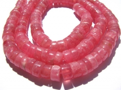 high quality Argentina Rhodochrosite round rondelle heishi wheel loose for making jewelry beads 3x5 