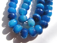 high quality gergous BRAZIL natural agate bead rondelle abacus faceted assortment beads 8x12mm --5st