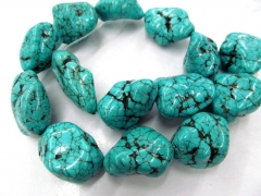 high quality 18-25mm 16inch Turquoise beads nugget freeform blue green jewelery bead