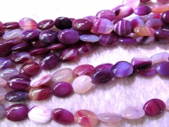 15%off--5strands 10x14mm fire agate bead oval egg veins purple green blue grey pink mixed bead