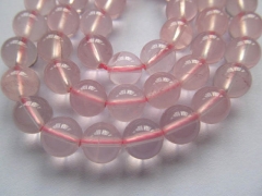 AA GRADE 12mm 5strands genuine rock crysal quartz round ball pink red jewelry beads