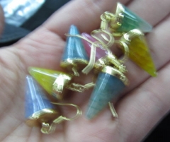 12pcs 20-30mm wholeasale earrings crystal agate diamond rainbow