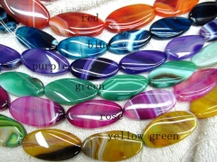 5strands 20x40mm-25x45mm high qualtiy genuine agate bead long oval egg red green purple rose mixed j