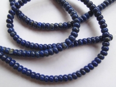 top quality Lot 6x10mm genuine lapis lazuli charm beads rondelle abacus blue jewelry bead ---2strand