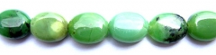 bulk genuine chrysoprase beads 8x10mm --2strands 16inch strand ,high quality oval green olive jewelr