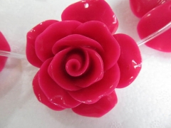 fashoin resin plastic 36mm 16pcs--high quality rose florial petal black jet white oranger peach asso