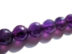 AA grade crystal amethyst quartz beads, 12mm 16inch strand,round ball faceted jewelry beads