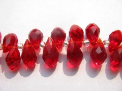 high quality 6x12mm full strand crystal like charm craft drop onion faceted carmine red assortment j