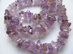 35%off--10-15mm full strand genuine ametrine quartz connector chips freeform purple jewelry bead