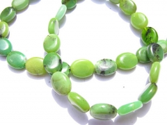 bulk genuine chrysoprase beads 8x10mm --2strands 16inch strand ,high quality oval green olive jewelr