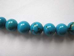5strands 4 6 8 10 12 14 16mm high quality turquoise semi precious round ball dark blue jewelry beads