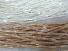 wholesale 4x8mm 5strands ,MOP shell mother of pearl column tube coffee mixed jewelry beads