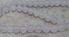 6 8 10 12mm 5strands high quality natural agate bead round ball cream white opal jewelry beads