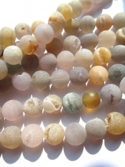 wholeasale discount 5strands 10mm agate bead round ball crystal rock matt crab white redmixed jewelr