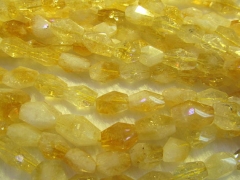 genuine citrine crystal quartz 10-15mm 2strands 16inch strand, yellow nuggets freeform jewelry beads