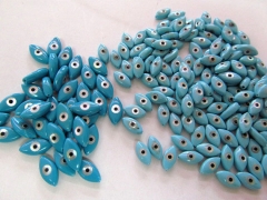 25pcs 4x8 5x10 7x14mm Top Quality Genuine MOP Shell mother of pearl Evil Eyes Marquise Aqua Blue Whi