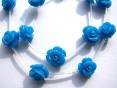 12mm 5strands 100pcs ,high quality turquoise florial flowers rose petal blue colorful cabochons jewe
