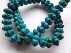13mm 15mm 18mm full strand turquoise beads round ball carved melon green blue jewelry beads