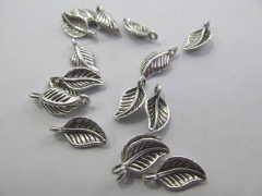 wholesale 1000pcs 8x12mm Antique silver brass leaf rings