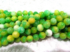 wholesale 5strands 4-12mm jade gergous round ball green cherry clear green blue mixed charm jewelry be