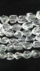 10-35mm AA grade genuine rock crysal quartz freeform nuggets faceted white jewelry beads