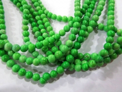 wholesale lot 4mm turquoise beads round ball peridot green assortment jewelry beads --5strands 16inc