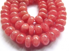AA GRADE pink Argentine genuine rhodochrosite beads rondelle abcus 5x10mm full strand 16inch
