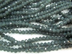 wholesale 5strands 4x6 5x8 6x10mm Crystal like spacer beads Rondelle Abacus Faceted Dark grey gray b