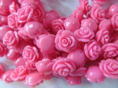 fashion resin plastic 15mm 100pcs--high quality rose florial petal baby pink red assortment color je