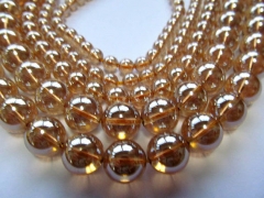 high quality champagne quartz beads, 10mm 5strands 16inch strand,round ball faceted crystal gergous 